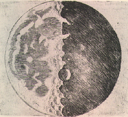 Moon, Galileo Galilei, 1610