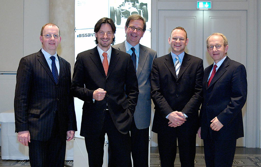 Gruppenbild der Referenten v. l. Jens Ritterhoff, Dr. Nicolas Bissantz, Professor Dr. Sven Piechota, Axel Köhnken, Dr. Rolf Hichert