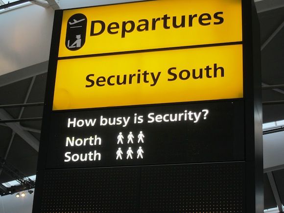 How busy is security? London Heathrow, Terminal 5.