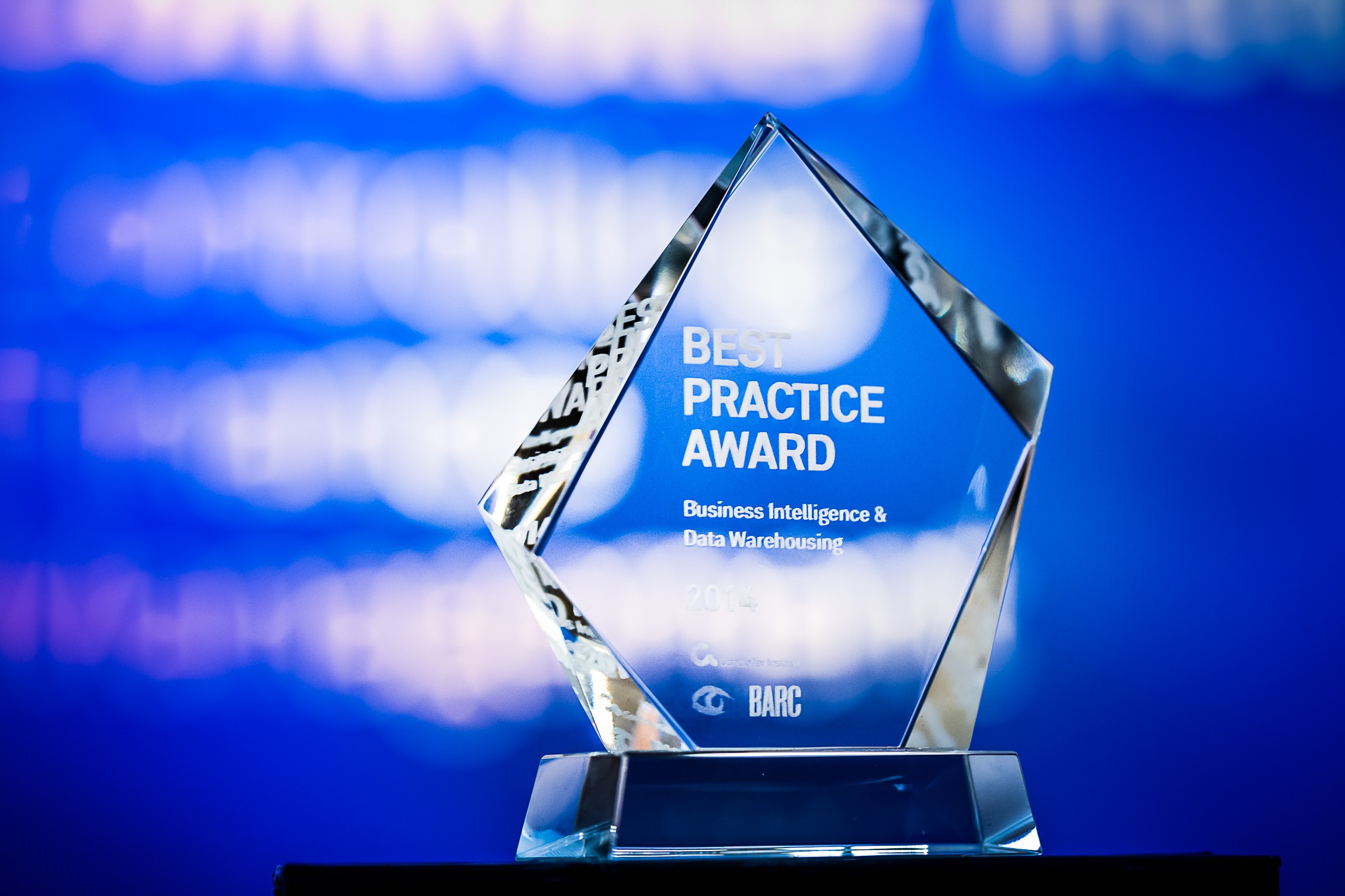 Bild der Trophäe des Best Practise Awards 2017 der ÖCI-BARC Tagung