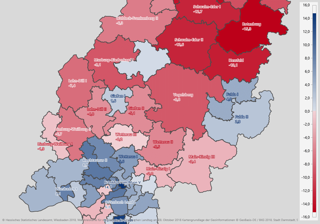 Grüne minus SPD in PP als Bissantz'Numbers