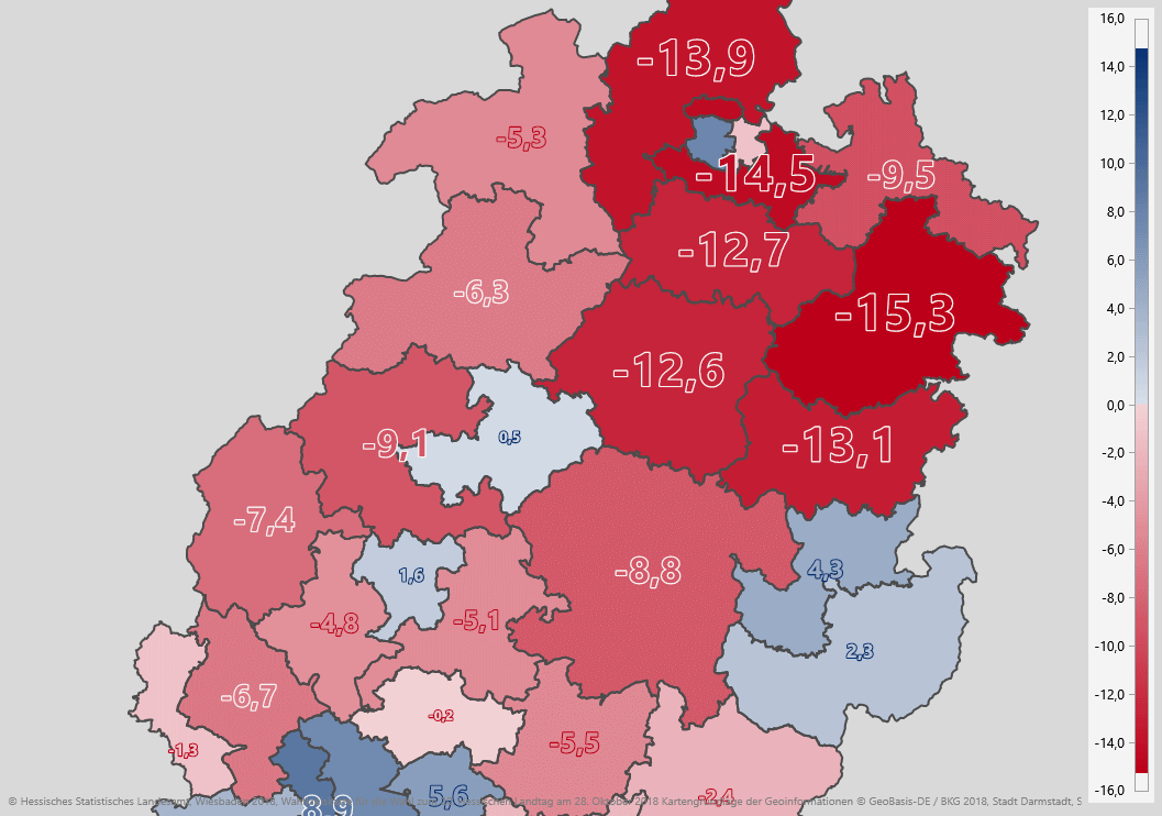 Grüne minus SPD in PP als Bissantz Numbers