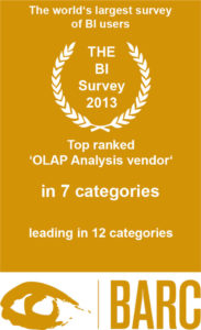 BI Survey 13 - Top ranked OLAP Analysis vendor
