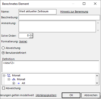 Das einfachste berechnete Element