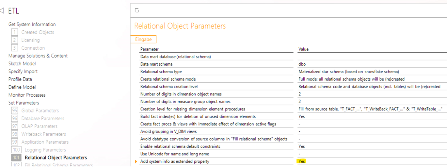 Extended Properties im SQL Server Data Warehousing mit Bissantz