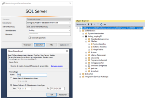 Verbindung mit der Azure-SQL-Datenbank