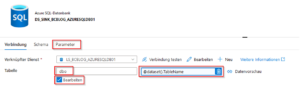 Parametrisierung des Azure-SQL-Datenbank-Datasets