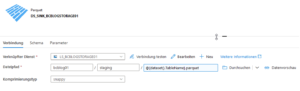Parametrisierung des ADLS-Datasets