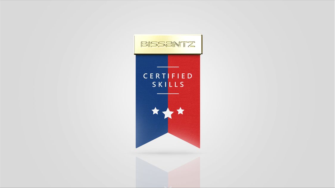 Partner-Zertifizierung: Badge für Bissantz-Partner mit Bissantz Certified Skills