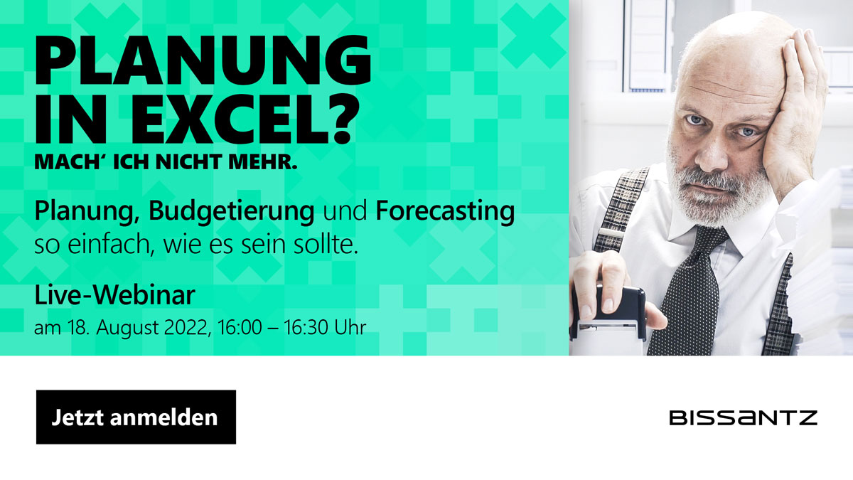 Planung, Budgetierung und Forecasting mit Bissantz - Webinar am 18.08.2022