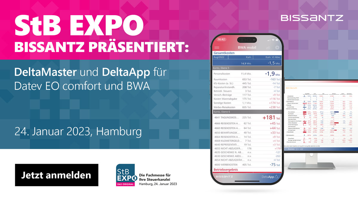 Bissantz auf der StB EXPO am 24. Januar 2023 in Hamburg