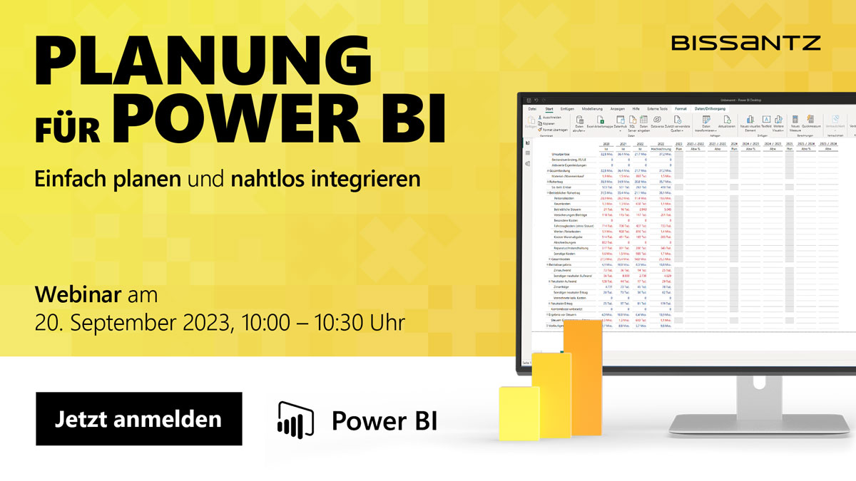 Webinar: Planung für Power BI – mit Bissantz