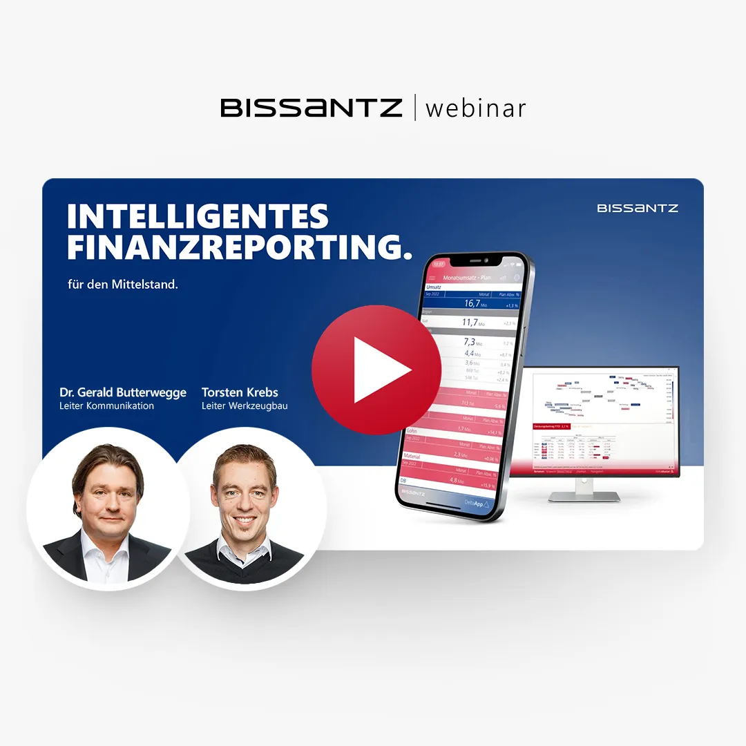 Webinar: Intelligentes Finanzreporting für den Mittelstand mit Dr. Gerald Butterwegge und Torsten Krebs.