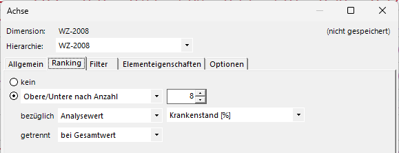 Einstellungen unter Achse bearbeiten