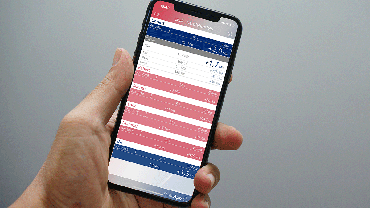 DeltaApp auf dem iPhone