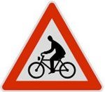 Zeichen 138: Radfahrer kreuzen, alt