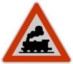 Symbol 151: unguarded level crossing, old