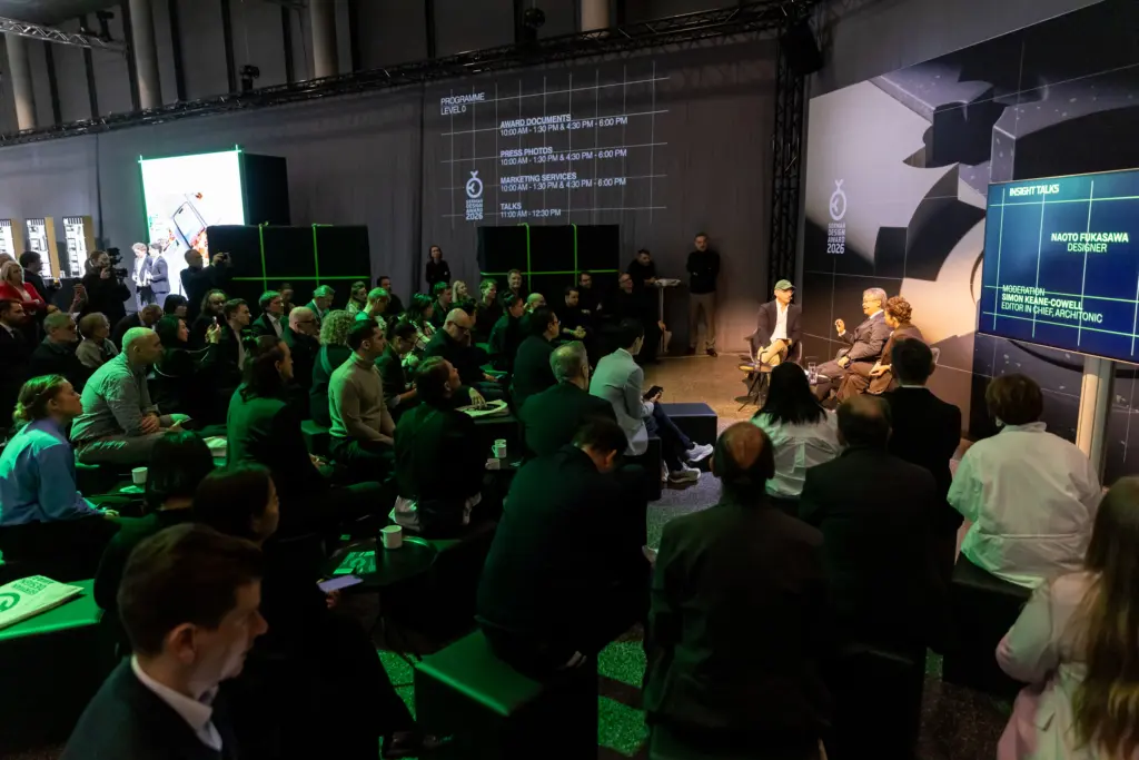 Talk von Designer Naoto Fukasawa, der als Personality of the Year beim GErman Design Award 2026 geehrt wurde.